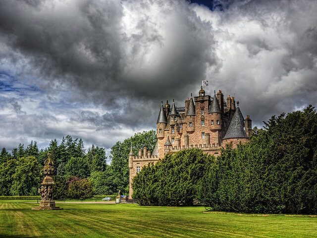 November’s sundial of the month is at Glamis Castle, Forfarshire in Scotland.